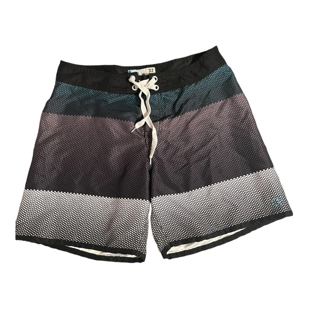 Op Mens Board Shorts Swim Multicolor Blue 32